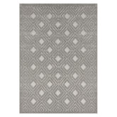 5' x 7' Gray Geometric Area Rug